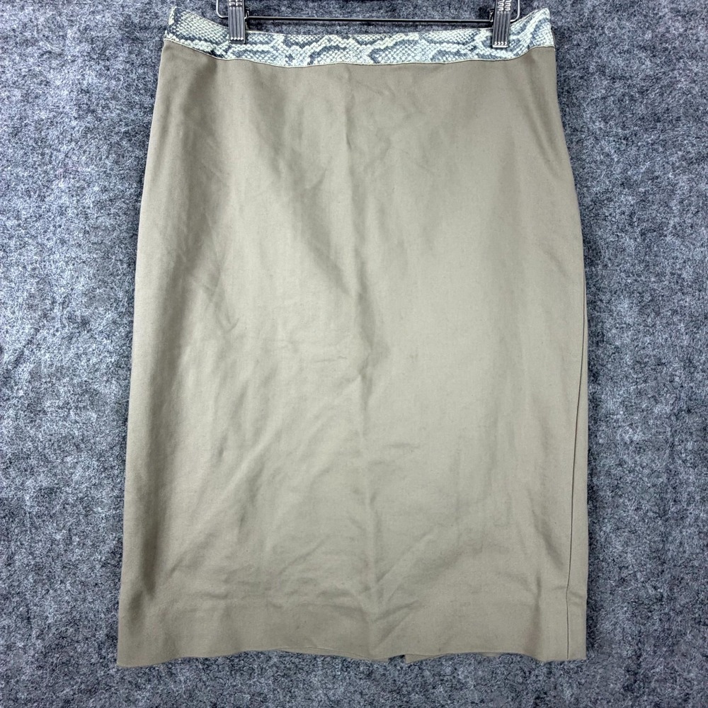 Carlisle New York Straight & Pencil Skirt Womens 8 Office Siren Snakeskin Trim